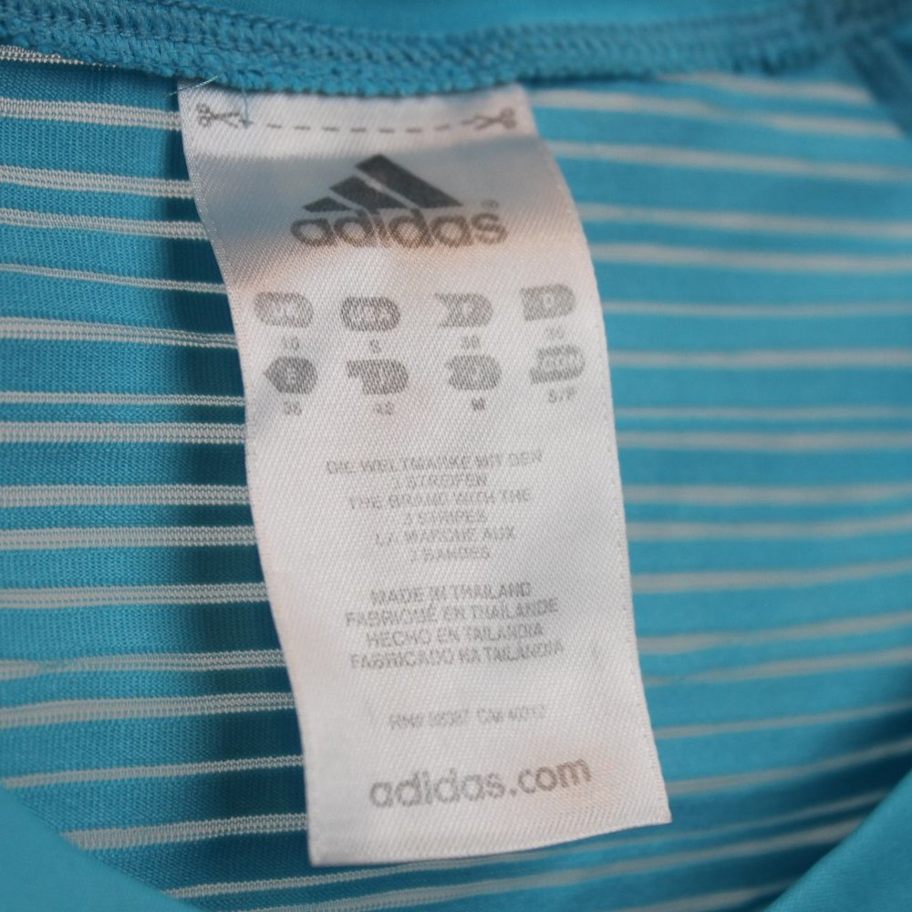 Adidas Women Small Sky Blue Climalite Athletic Short Sleeve Shirt - Picture 11 of 12
